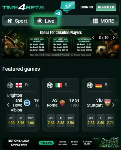 time4bet canada app