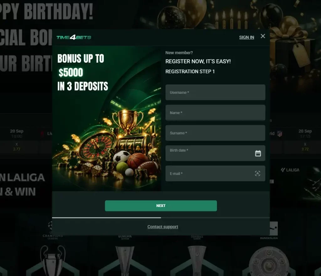 time4bet canada registration