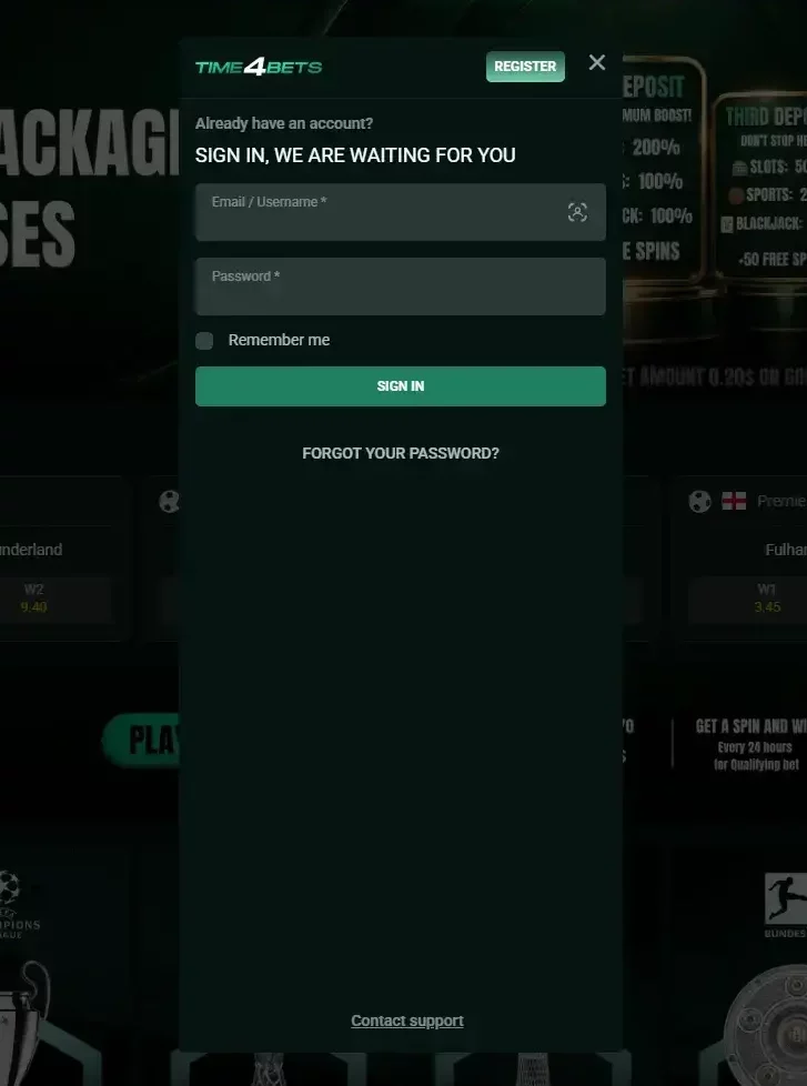 time4bet canada sign up